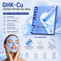 Masque facial en hydrogel au peptide de cuivre GHK-Cu, marque privée, niacinamide, acide hyaluronique, raffermissant, hydratant, fabricant OEM ODM