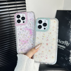 Étui de téléphone portable antichoc avec motif mignon en paillettes époxy 360 Fashion Design pour POVA <span class=keywords><strong>7</strong></span> 4G - Product Image 5