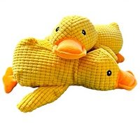 Nouvelle petite peluche pour chiens de compagnie, en forme de canard en coton et caoutchouc, qui émet des sons, offrant des avantages éducatifs et anti-stress