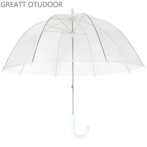 Umbrella In Stock Transparent Custom Automatic Adult CLASSIC Giveaways For Children POE Umbrella With Logo Umbrella Clear 94cm
