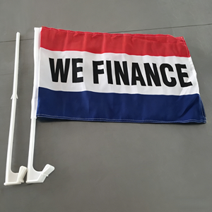 Drapeau de <span class=keywords><strong>voiture</strong></span> américain 12x18 pouces avec mât et clip de fenêtre, drapeau américain en polyester 100D pour véhicules, vente en gros - Product Image 5