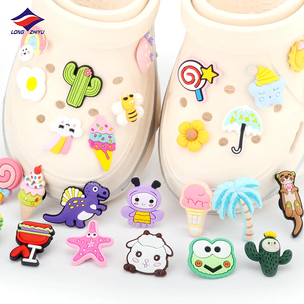 Piante personalizzate frutta animali ornamenti per scarpe decorazione per zoccoli in PVC accessori per scarpe 3D fascino per scarpe
