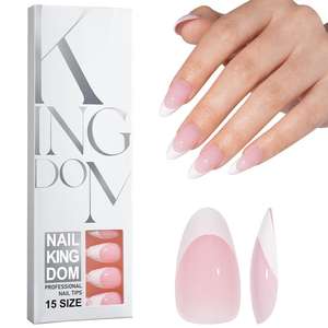 OEM Gel Nail Natural Pre-diseño Translúcido Color Gel Tips Square Coffin <span class=keywords><strong>Ballet</strong></span> Almendra Nail Press On Soft Gel French Nail Tips - Product Image 1