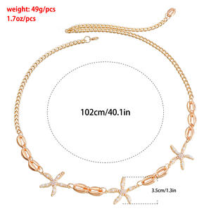 Doux Cool Spice Girls Shell Étoile De Mer Pendentif avec Corps Unique Chaîne Dames <span class=keywords><strong>Sexy</strong></span> Rue Photographie Alliage Bijoux Europe Amérique - Product Image 6