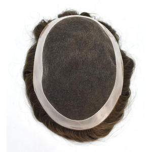 LONGFOR – Système capillaire en PU avec base en dentelle indienne, cheveux Remy de haute qualité pour hommes, lisses, avec dentelle tout autour – Fournisseur de premier plan - Product Image 4