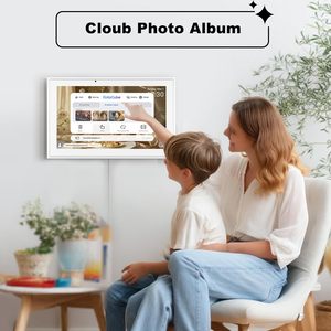 Calendario Digitale da Parete 10.1 Pollici Touchscreen con Grafico delle Attività e <span class=keywords><strong>Orari</strong></span> Familiari Full HD 1080P, Montaggio a Parete Incluso, Bianco - Product Image 2