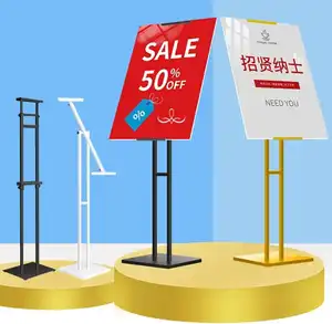 Advertising Rack Inclined Surface Poster Stand Floor-StandingAdvertisement Rack Sign Stand for Activities Display Stand