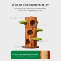 Fabrication de tours d'arbres à chats de haute qualité, peu encombrantes, en sisal durable pour les grands cadres d'escalade multi-chats.