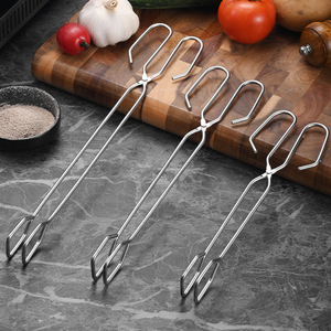 Pinces à <span class=keywords><strong>charbon</strong></span> en fer galvanisé, résistantes à la chaleur, multifonctionnelles, pinces à feu pour <span class=keywords><strong>barbecue</strong></span> en plein air, accessoires et outils pour <span class=keywords><strong>barbecue</strong></span> - Product Image 3