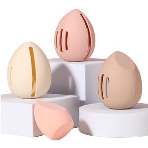 Nouvelle éponge de maquillage en silicone 2025, emballée en boîte, pour fond de teint liquide, prend en charge le logo personnalisé - Product Image 1
