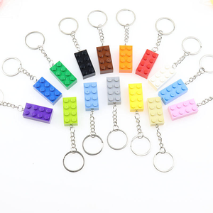 Creative Cute Colorful Plastic <strong>Block</strong> Keychain Pendant Small Gift Accessory for Student Bags Clothing Style Model Building <strong>Bricks</strong> - Product Image 1