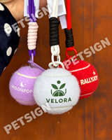 Ballon de tennis pour chien en caoutchouc durable avec impression de logo personnalisé, jouet interactif pour chien, cadeau promotionnel pour l'entraînement sportif