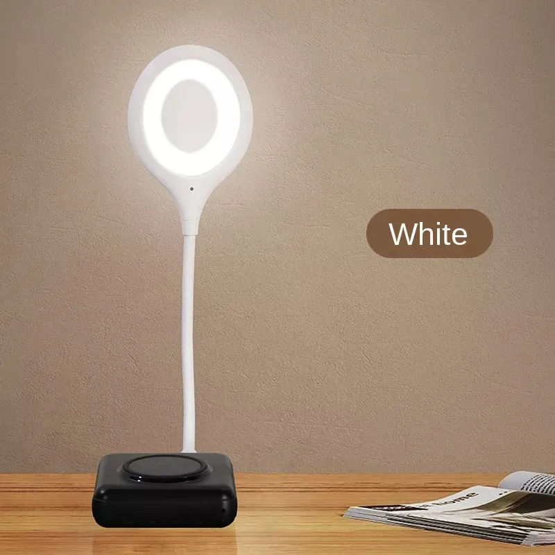 Smart Voice Control USB Night Light Bedside Desktop Night Light Flexible Mini Desk Reading Lamp support English French German