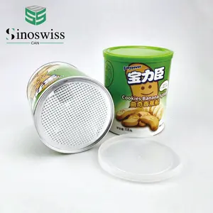 Custom Design Peel Off Lid Easy Open Cylinder Kraft Paper Canister Can Cardboard Tube Paper Packaging