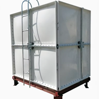 Réservoir d'eau isolé thermiquement en fibre de verre, réservoir de stockage d'eau en panneaux FRP SMC personnalisés pour système HVAC