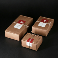Boîte cadeau en papier kraft avec logo personnalisé, boîte à gâteaux de lune, emballage alimentaire en papier