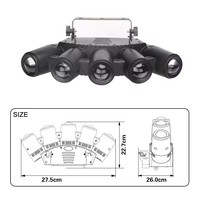 AOPU 5X40W RGBW 4-en-1 LED Projecteurs de scène à faisceau fin série Sharpy Beam 5 Combinaisons pour DJ Corps de lampe en aluminium