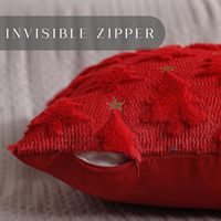 Housse de coussin Père Noël 18x18 en jacquard 3D, fausse fourrure, vente en gros pour la décoration de Noël à la maison