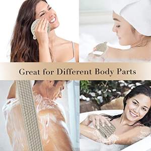 Cinturón Exfoliante de Doble Cara de Esponja y Rayón Granulado Largo Natural para Baño y Ducha, Ideal para Adultos, Venta al por Mayor - Product Image 2