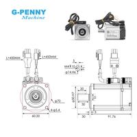 Kit de moteur servo AC magnétique à isolation F G-PENNY JMC 60gst 400w 220V 3000r/min 1.27N.m IP54 10PP 1 an de garantie