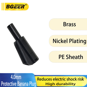 Adaptador Empilhável com Plugue <span class=keywords><strong>Banana</strong></span> de 4.0mm com Proteção de Segurança e Terminal Soldável para Aplicações de Teste de Fiação - Product Image 4