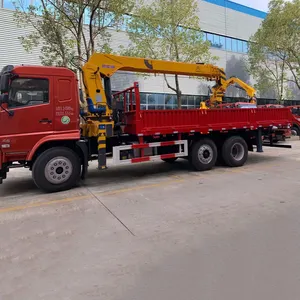 Grue mobile certifiée CE du fabricant pour la construction de bâtiments à flèche télescopique de 10 tonnes, installation facile, camion