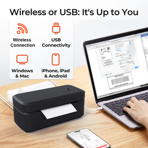 Bluetooth Impressora De Etiquetas Térmicas Sem Fio Pequeno Envio Impressora De Etiquetas 4X6 Compatível com iPhone Android Mac Window - Product Image 5
