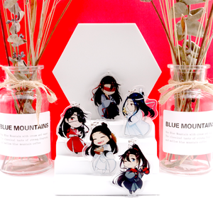 New type 2020 Anime Custom Clear Plastic Acrylic Charm Keychain KeychainsKey Chain