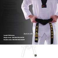 Ceinture de karaté brodée de haute qualité de 5 cm de large pour instructeur de Taekwondo, personnalisable, vente en gros, équipement d'entraînement pour dojo