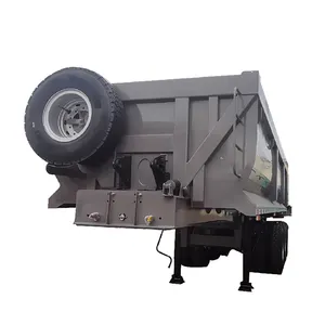 3 Axles 12 Wheels 50 Tons U Type Tipper Rear Dump Trailer for Stone Sand Coal Transportation