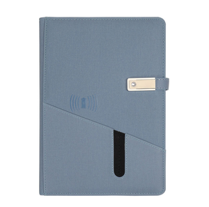 2024 Ensemble de cahier de chargeur sans fil recouvert de cuir Livre de composition avec tampon juridique pour cadeaux d'entreprise pour le secteur de l'éducation - Product Image 4