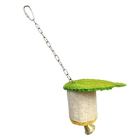 Nouveau jouet écologique pour oiseaux en loofah, mangeoire naturelle pour perroquets, nettoyage des dents, mangeoire suspendue pour cage à oiseaux