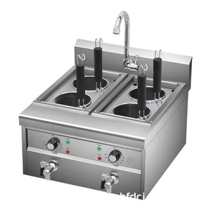 Cuisinière à nouilles commerciale de table, de type armoire, à gaz et électrique, avec fonction multi-trous et machine à fondue épicée - Product Image 1