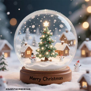 رخيصة لون مخصص زينة عيد الميلاد الزجاج كرة الثلج تذكارية قرية عيد الميلاد سنو غلوب - Product Image 4