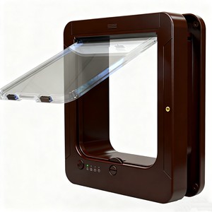 Serrure de porte intelligente FOS avec capteur RFID, reconnaissance d'animaux, design rabattable, matériau PC, 4 piles AA, autonomie de 12 mois, sécurité domestique pour chat - Product Image 2