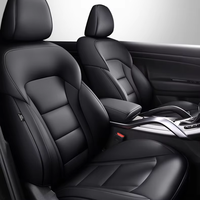 Housse de siège en cuir de luxe vermillon personnalisée, ensemble complet de 5 pièces, compatible avec Tiguan Passat Lavida CC Golf Polo Accord Jetta Bora