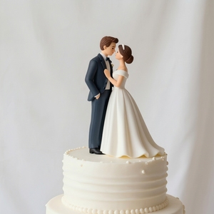 Modern Love <strong>Bride</strong> &amp; Groom Resin Cake Topper - Product Image 2