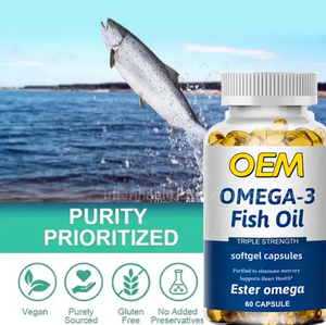 Cápsulas blandas de aceite de pescado OEM omega-3 DHA 500mg 1000mg Suplemento cápsula blanda de aceite de hígado de bacalao Halal - Product Image 3