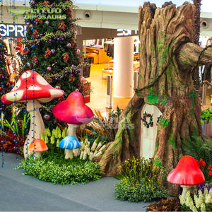 Statue de <span class=keywords><strong>champignons</strong></span> géants en résine et fibre de verre, modèle de décoration de pays <span class=keywords><strong>des</strong></span> merveilles, rêveuse - Product Image 2