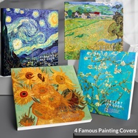 Carnet de croquis en papier rigide avec peinture à l'huile de Van Gogh, article tendance sur TikTok, épaissi, pour étudiants en art, dessin à la main, carnet de notes