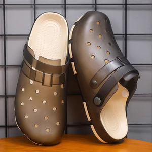 รองเท้าลำลองชายหญิงสำหรับฤดูร้อน ดีไซน์แบบมีรู พื้นหนา เพิ่มความสูง กันลื่น ทนทานต่อการสึกหรอ ระบายอากาศได้ดี รองเท้าเจลลี่แบบสวม - Product Image 2