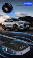 Adaptador Inalámbrico Carplay Fuallwin para Autos 2015+ iPhone 10+ Plug Play Dongle Función de Actualización en Línea ABS+PC+Aleación de Aluminio