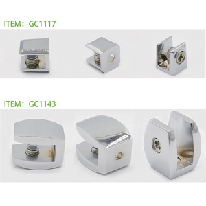 Có thể điều chỉnh chrome-mạ Kẽm hợp kim kim loại kính kệ chủ chân đế đồ nội thất Kệ hiển thị cho kết nối Kệ hỗ trợ - Product Image 4