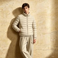 Veste d'hiver matelassée pour homme, grande taille, à capuche, légère, imperméable, coupe-vent, isolée en duvet d'oie, fabricant OEM, logo personnalisé