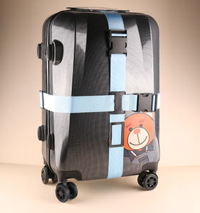 Sabuk koper luar ruangan poliester kustom ODM tali silang dapat diatur dengan kunci cetak lucu - Product Image 2