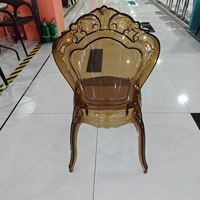 Chaise de salle à manger empilable en polycarbonate PC, transparente, style minimaliste moderne, pour la maison