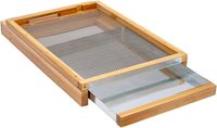 Nouvelle ruche Langstroth en métal et bois avec fond grillagé, réducteur d'entrée en cire d'abeille 100%, planche séparée pour 10 cadres