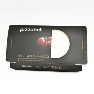 Cá nhân hoá tùy chỉnh in các tông bao bì thực phẩm hình chữ nhật màu Đen đông lạnh bánh pizza lát hộp với logo và cửa sổ - Product Image 5