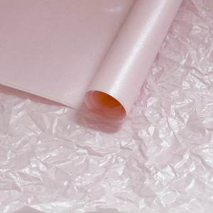 Papel de seda perlado rosa de lujo de 17g, personalizado, para embalaje de ropa de alta gama, accesorios y flores. En stock. - Product Image 1