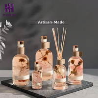 Diffuseur de parfum en verre artisanal au design nouveau, longue durée, avec fleurs séchées, sans alcool, 250 ml, pour la maison